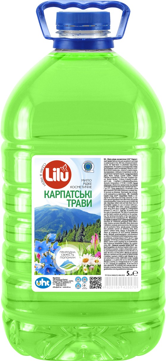 LILU Мило рідке косметичне Карпатські трави 5л